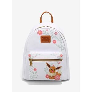 Lounefly Pokemon Eevee Floral Spring Flowers Mini Backpack